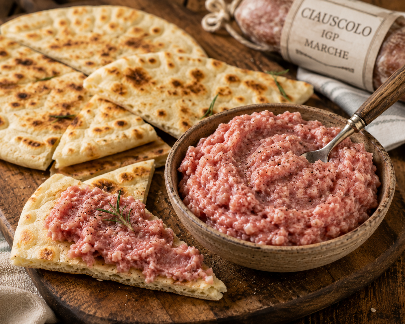 Ciauscolo con Crescia